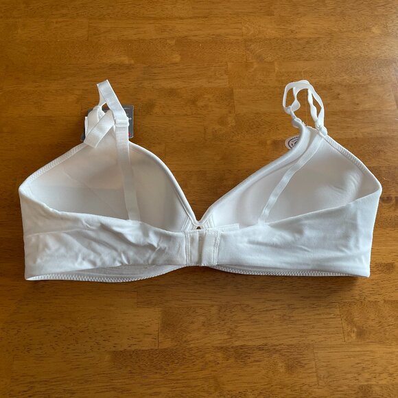Size 38C Hanes white convertible wire-free lightly padded bra adjustable straps - Picture 3 of 12